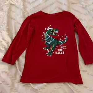 Christmas Dinosaur Boys Pajama Shirt